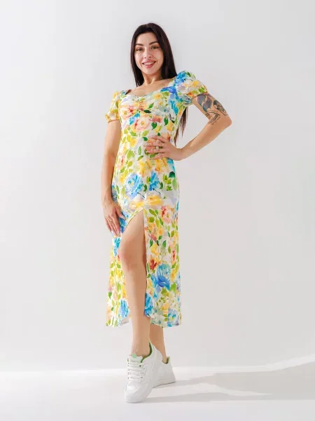 LAWA Сукня міді Помаранчевий/рожевий/блакитний рожева