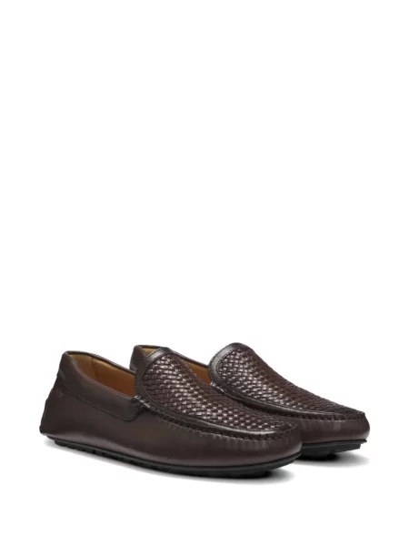 Pantofi loafer Boss din piele maro