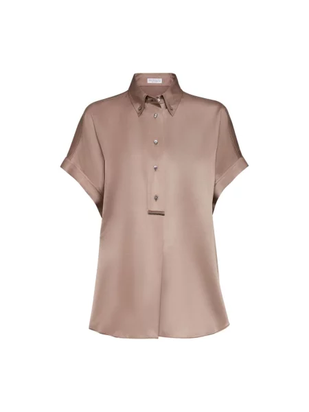 Koszula Brunello Cucinelli brązowa