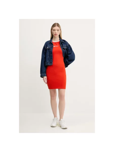 Sukienka Karl Lagerfeld Jeans pomarańczowa