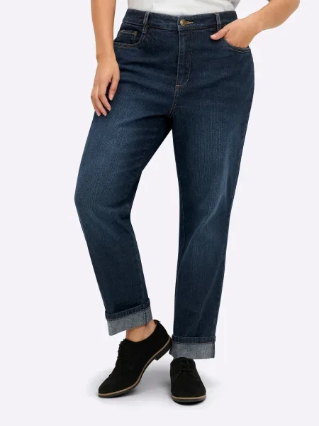 SHEEGO Jeans închis albastru