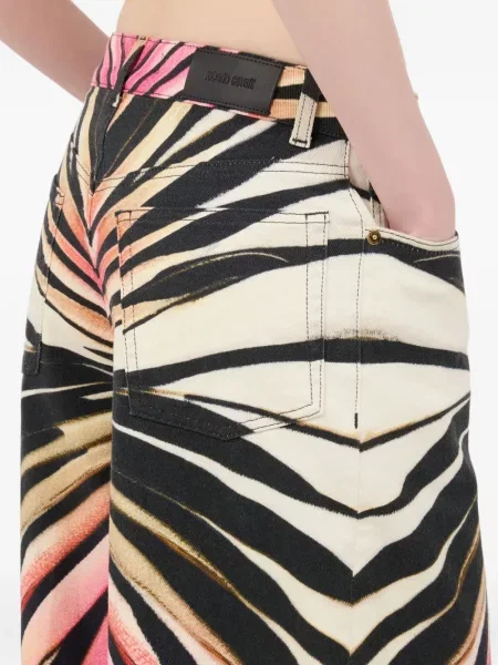 Pantaloni Roberto Cavalli cu imagine roz