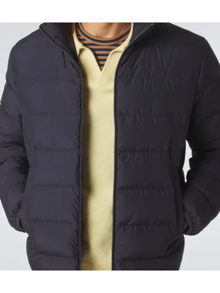 Geacă cu puf Moncler albastru