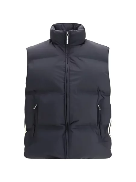 Vestă din puf Palm Angels cu autograf albastru