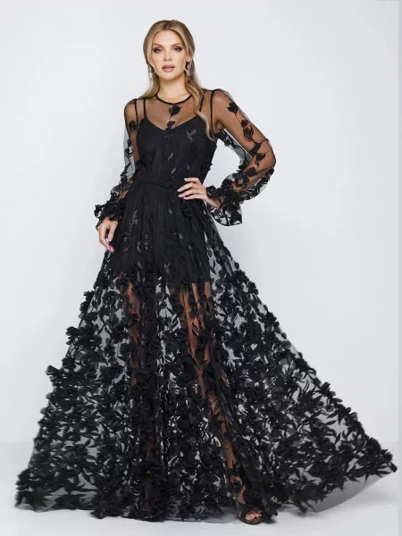 MATSOUR’I Rochie de seară Francesca' negru