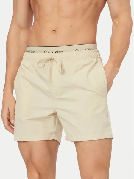 Calvin Klein Swimwear Pantaloni scurți pentru înot Gri alb