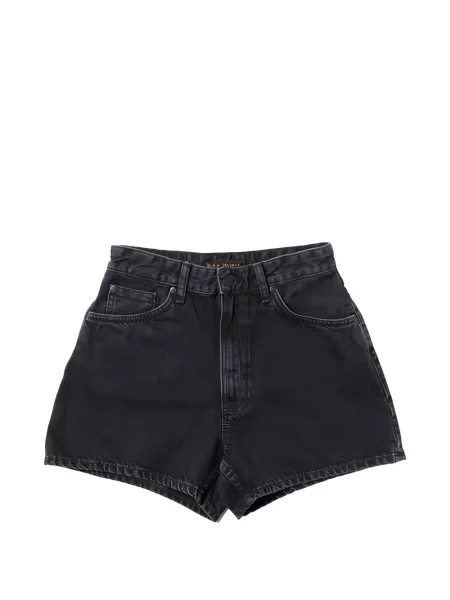 Pantaloni scurți din denim Nudie Jeans negru