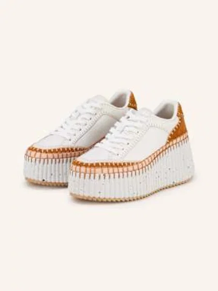 Chloé Sneakersy Nama natural brown hnědé