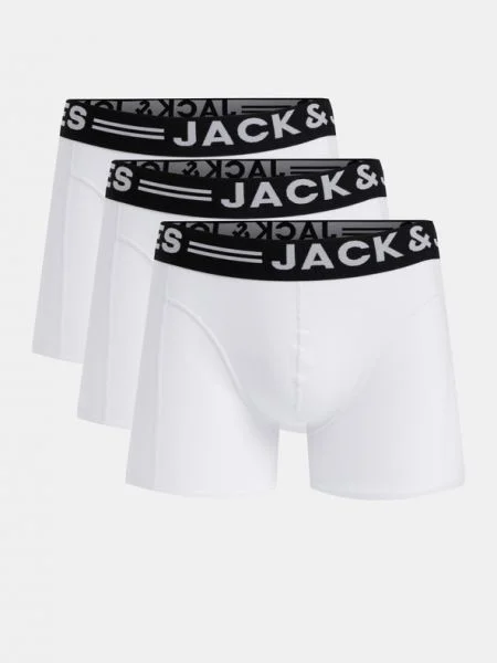 JACK & JONES Boxeri Sense negru alb