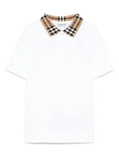 Koszulka polo dziecięca Burberry biała