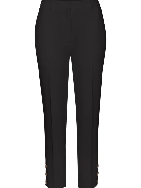LASCANA Pantaloni cu dungă negru