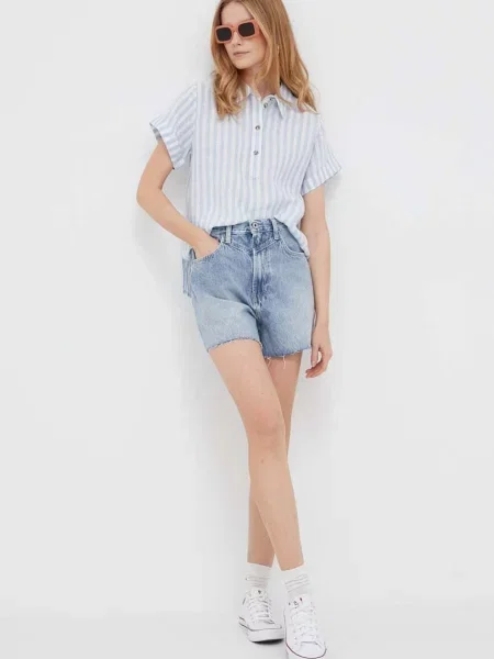 Jeans kratke hlače Pepe Jeans RACHEL modra
