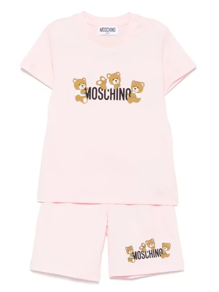 Szorty dziecięce Moschino różowe
