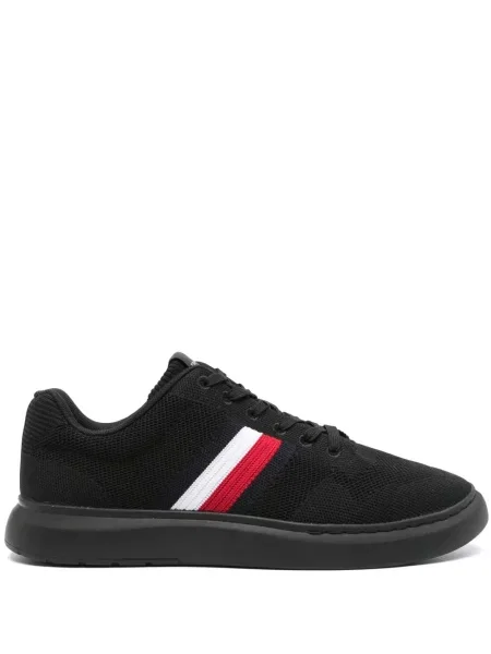 Sneakerși Tommy Hilfiger cu dungi plasă negru