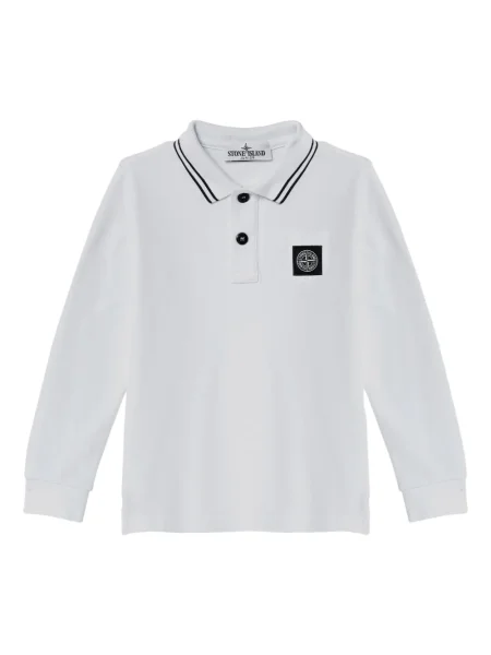 Koszulka polo dziecięca Stone Island biała