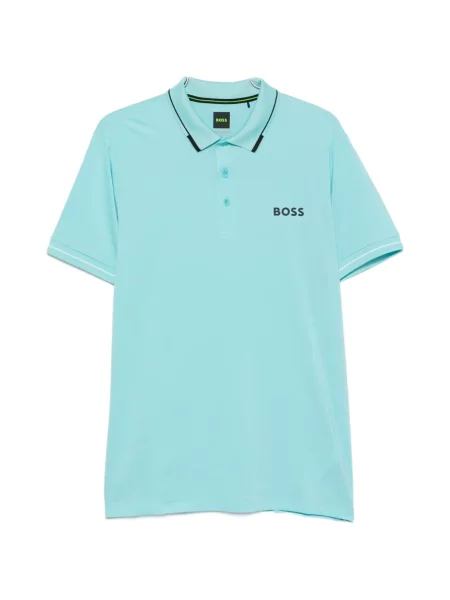 Tricou polo Boss cu imagine albastru