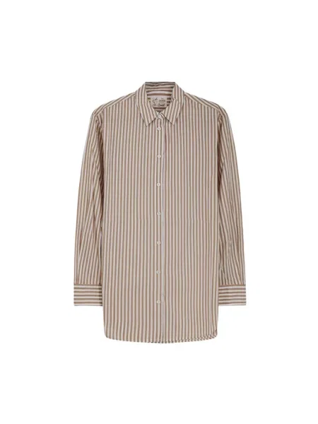 Koszula Mc2 Saint Barth w paski brązowa
