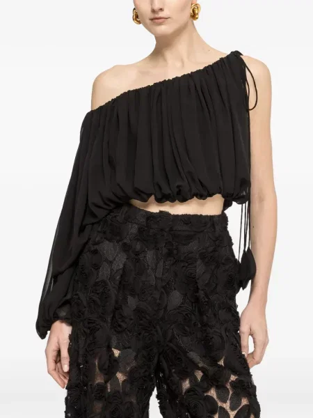 Bluzka Nissa szyfonowa asymetryczna czarna