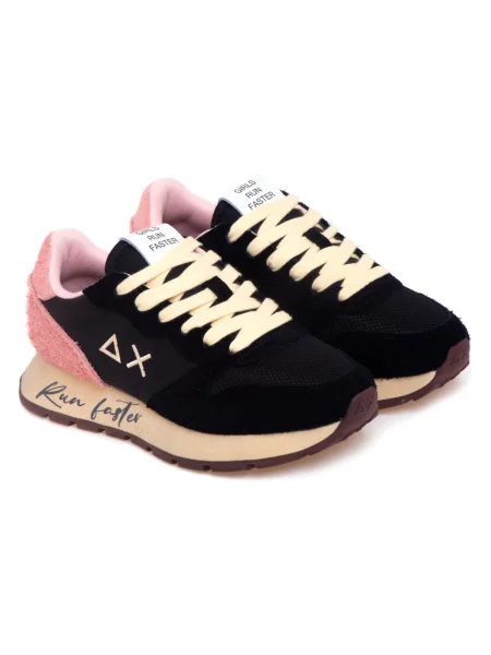 Sneakersy Sun68 casual skórzane czarne