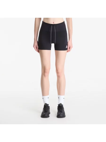 Pantaloni scurți Nike ACG Dri-FIT High-Waisted 4" Trail Running Shorts Black/ Summit White S alb