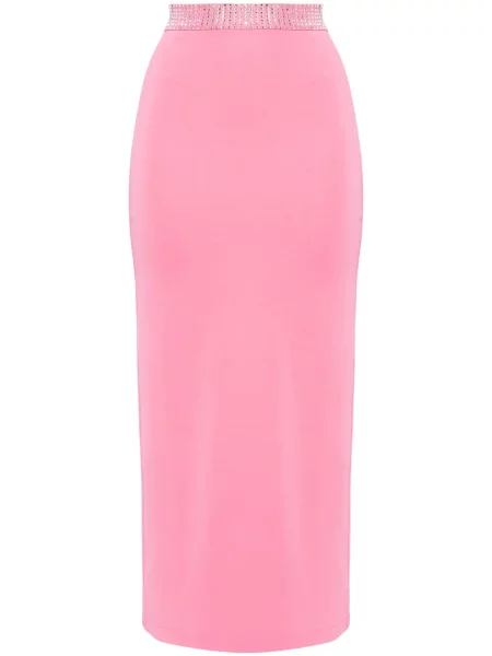 Fustă midi David Koma de cristal până la genunchi roz