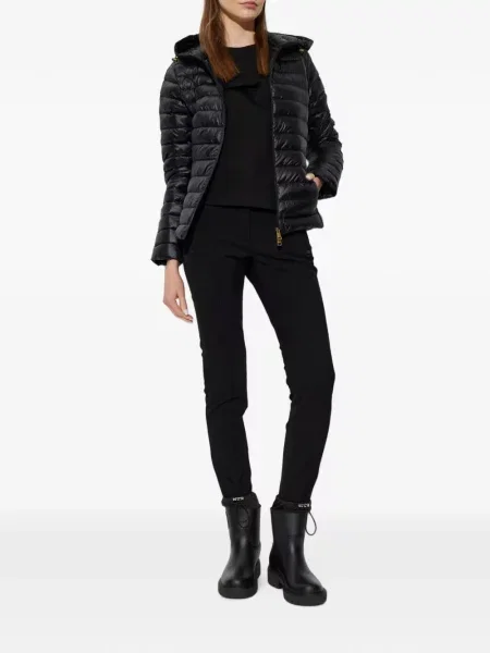 Scurt tricou Moncler cu broderie negru