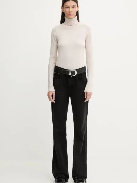 Вовняний светр G-Star 0 легкий гольф бежевий