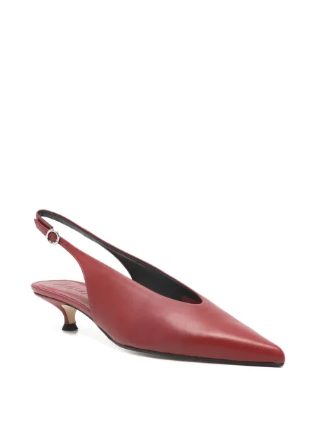 Pantofi cu toc Aeyde slingback roșu