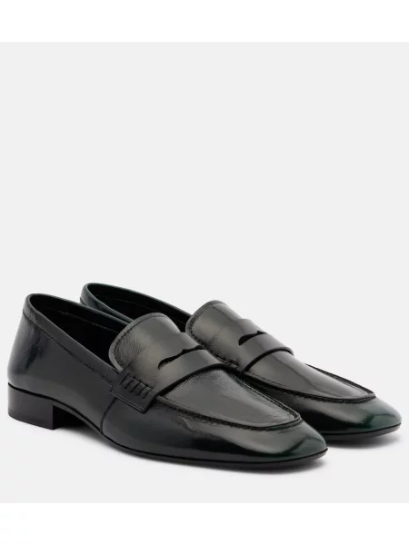 Pantofi loafer Dries Van Noten din piele de lac negru