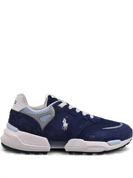 Fűzős szarvasbőr sneaker Polo Ralph Lauren kék