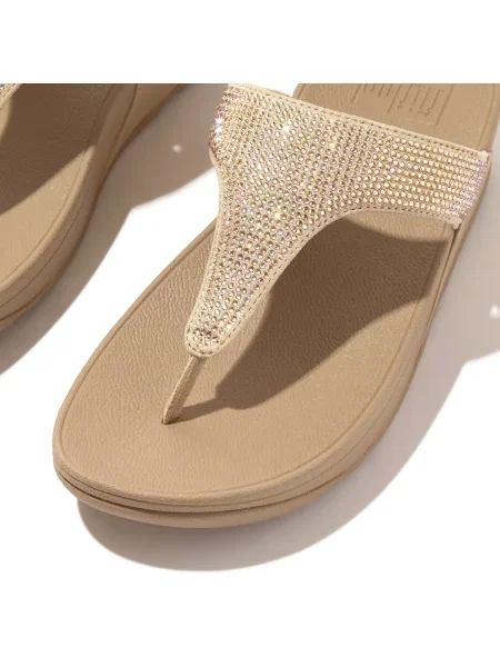 Pantofi Fitflop de cristal bej
