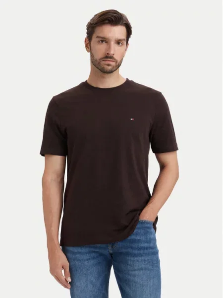 Tommy Hilfiger T-Shirt Ess Seasonal Σκούρο καφέ