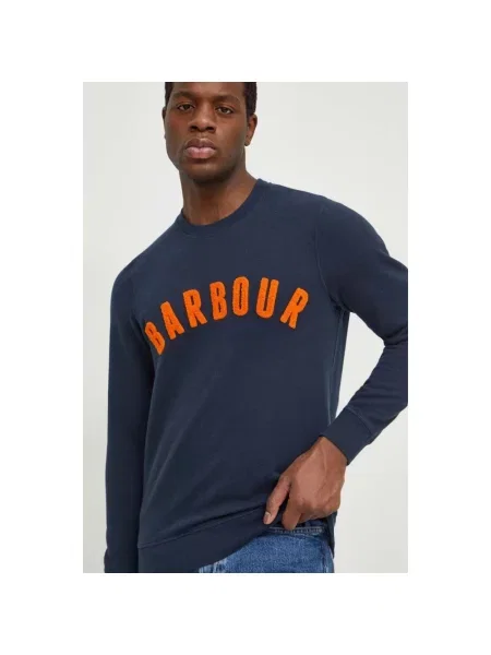 Bluza Barbour z logo niebieska