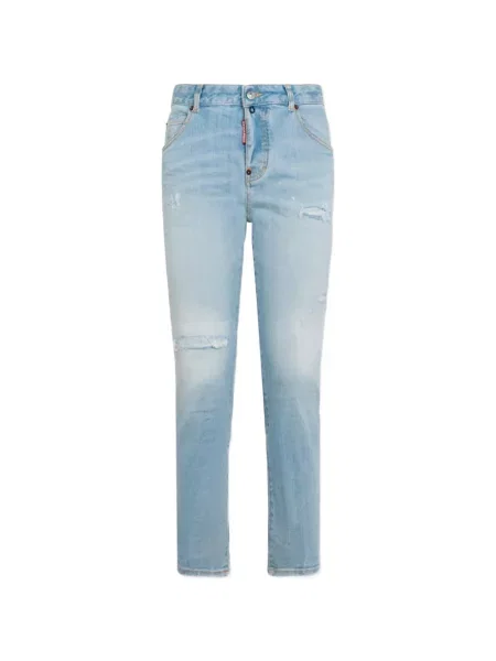 Ursuleț de pluș blugi Dsquared2 stretch albastru