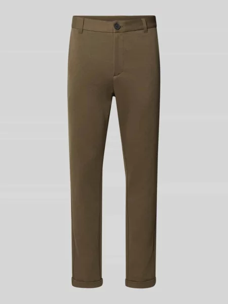 Spodnie o kroju slim fit z wpuszczanymi i z tyłu Lindbergh