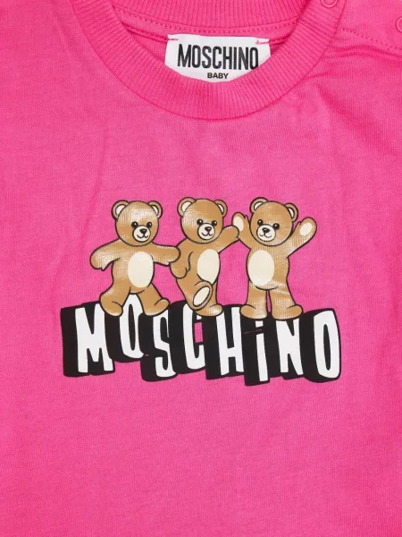 Koszulka dziecięca Moschino różowa