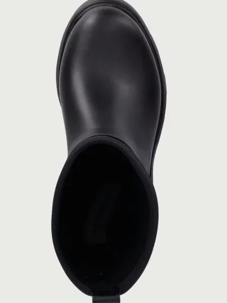 Tommy Hilfiger гумени ботуши дамски TH STAMP WARM ANKLE RAIN BOOT черно