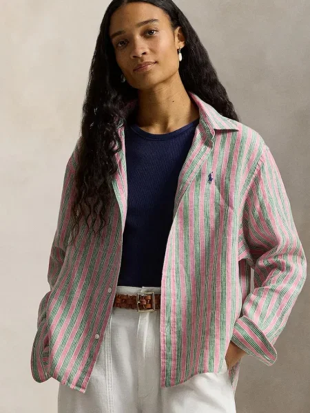 Polo Ralph Lauren koszula lniana różowa