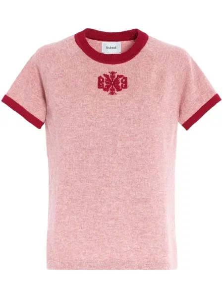 Koszulka Barrie z kaszmiru różowa