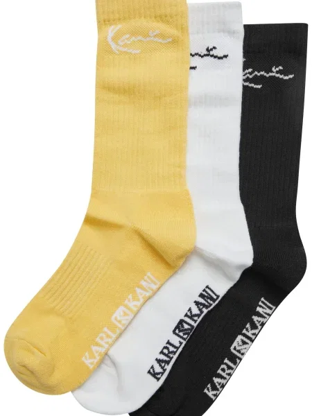 Karl Kani Șosete galben / negru alb