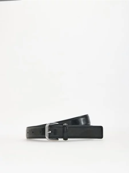 Reserved Curea de piele negru