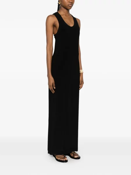 Rochie maxi Norma Kamali lungă de costum negru