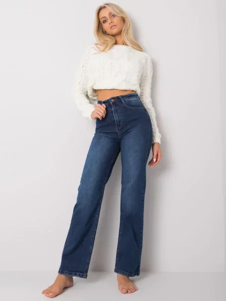 Pantaloni Fashionhunters albastru