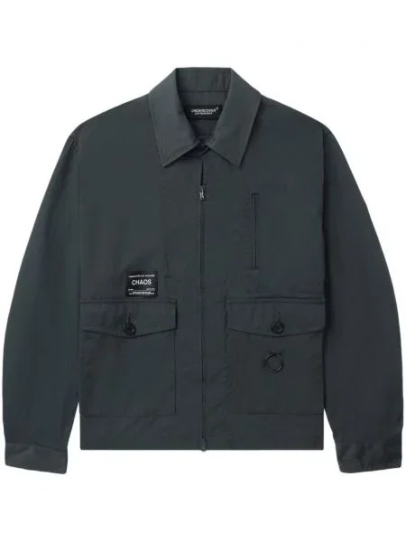 Geacă cămașă Undercover din țesătură twill cu autograf
