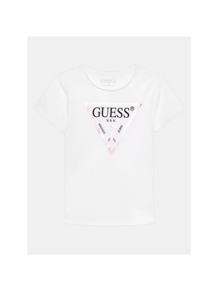 Guess Majica Regular Fit bela
