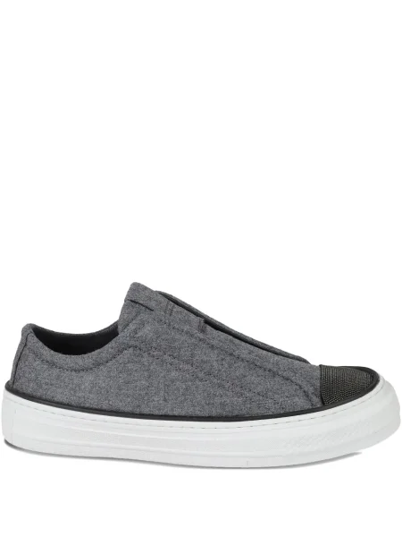 Sneakerși Brunello Cucinelli slip-on gri