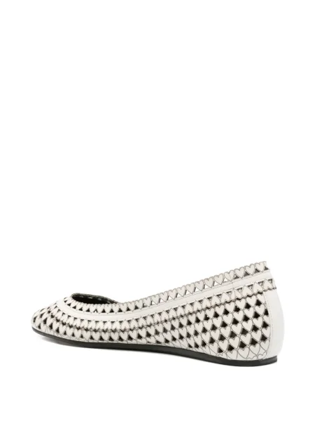 Balerini Isabel Marant din piele alb