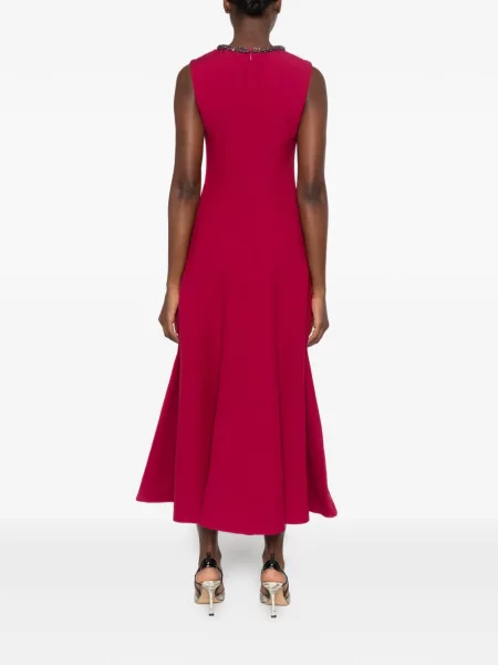 Rochie midi Roland Mouret evazată roz