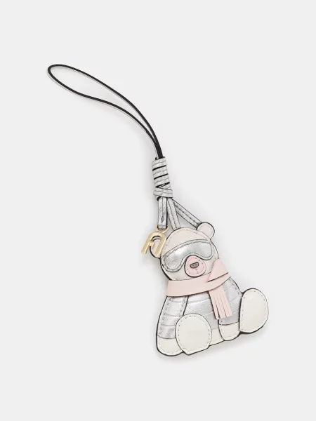 Usnjen obesek za ključe Furla bež