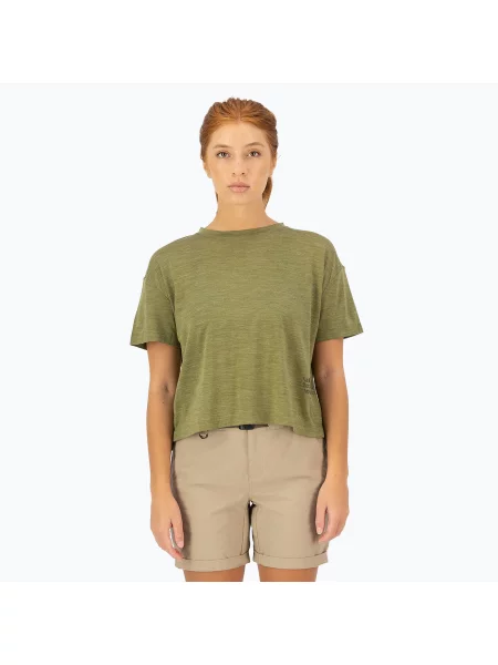 Дамска термо тениска Mons Royale Zephyr Tencel Boxy fern зелено